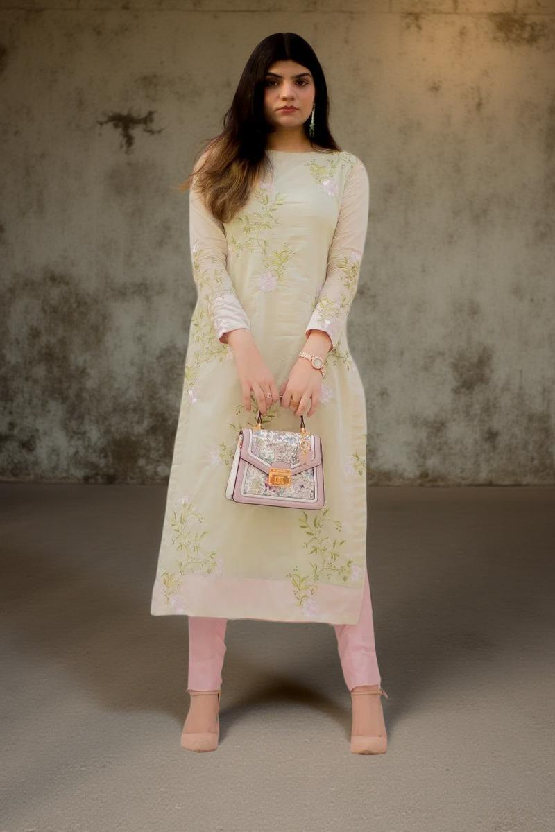 MSP-002-Aafreen | Mint green with pink Dupatta