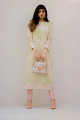 Mint green with pink Dupatta