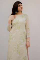 Mint green with pink Dupatta