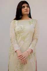 Mint green with pink Dupatta