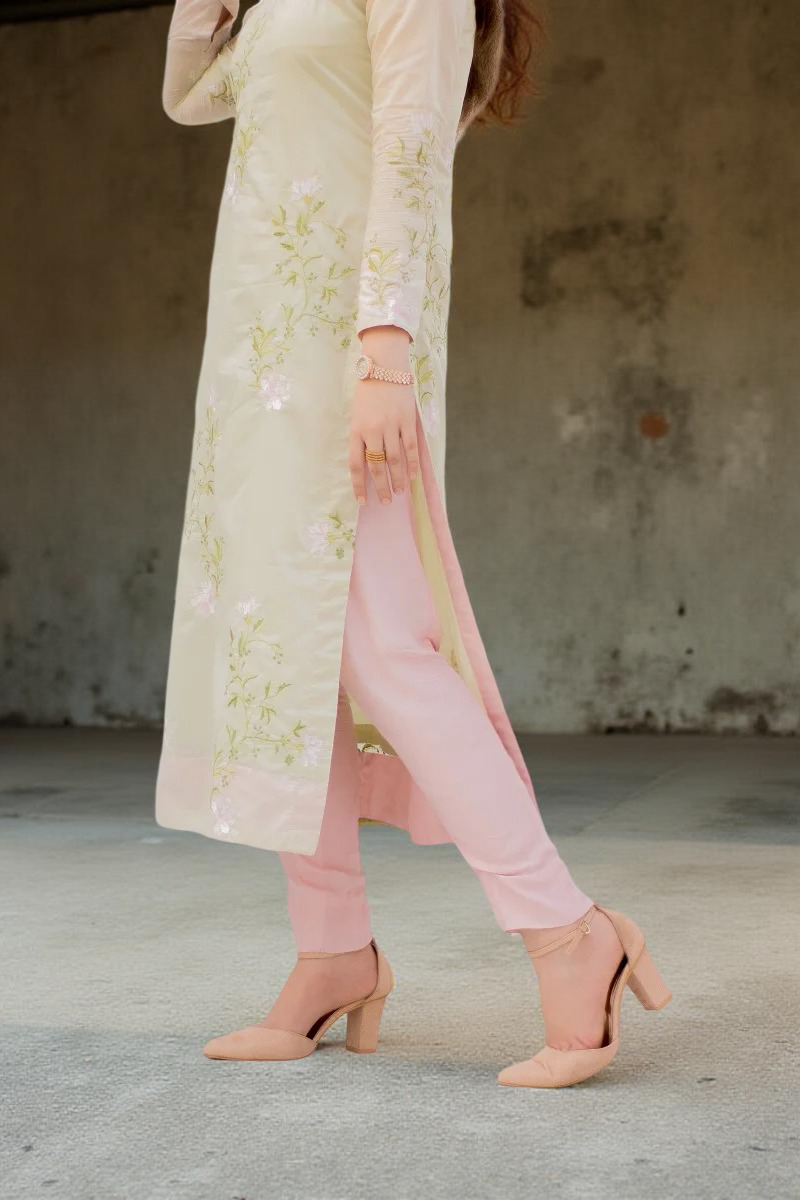 MSP-002-Aafreen | Mint green with pink Dupatta