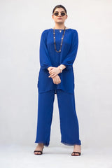 MSP-003-Noorain | Blue Solid Dress (2 Piece)