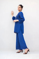 MSP-003-Noorain | Blue Solid Dress (2 Piece)