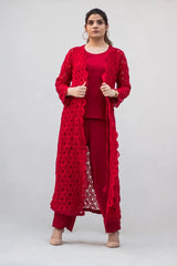 Red Cape Suit - 3 Piece - Inner, Trouser and Cape