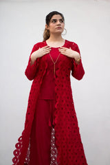 Red Cape Suit - 3 Piece - Inner, Trouser and Cape