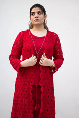 Red Cape Suit - 3 Piece - Inner, Trouser and Cape