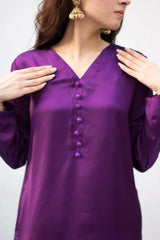 Purple with Olive and Purple color dupatta