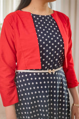 MSP 103 - Polka Dot Frock with Hot Pink Jacket