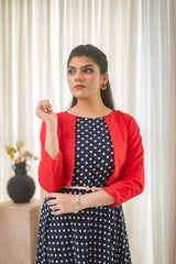 MSP 103 - Polka Dot Frock with Hot Pink Jacket