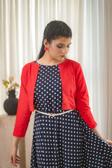 MSP 103 - Polka Dot Frock with Hot Pink Jacket