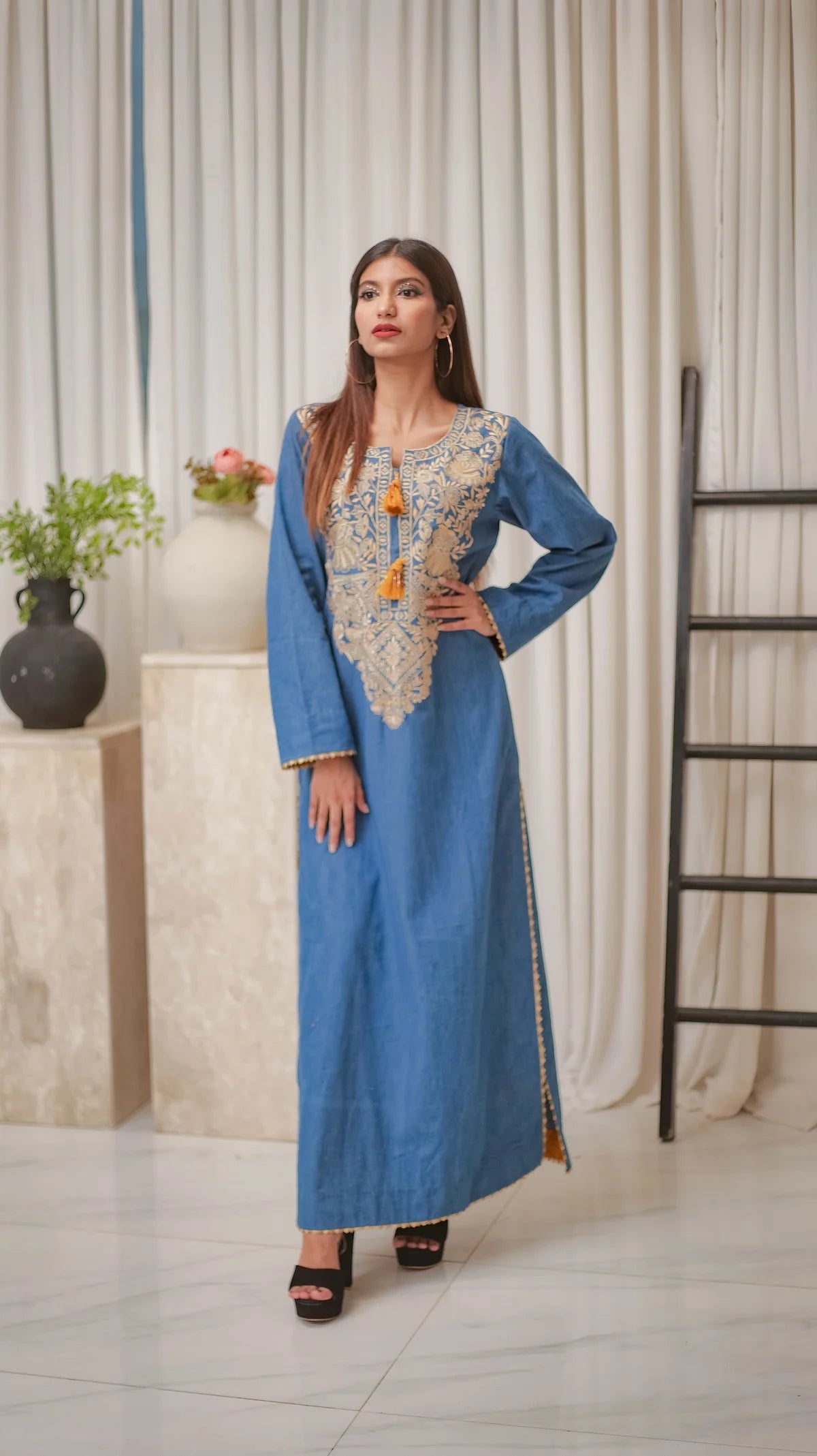MSP 106 - Jeans Kaftan Shirt (1 Piece)
