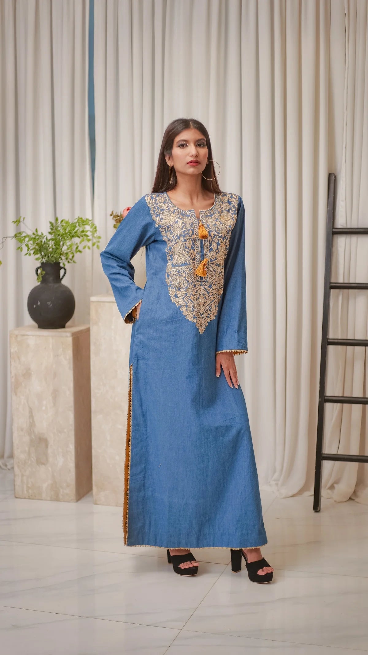 MSP 106 - Jeans Kaftan Shirt (1 Piece)