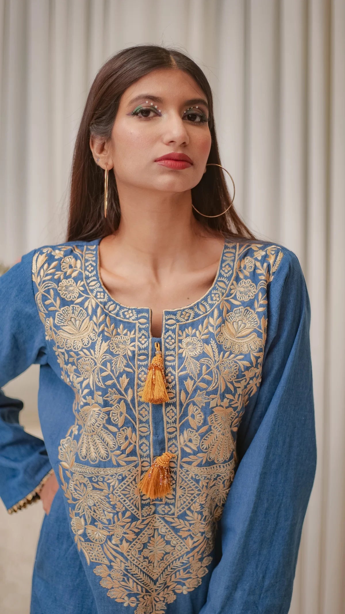 MSP 106 - Jeans Kaftan Shirt (1 Piece)