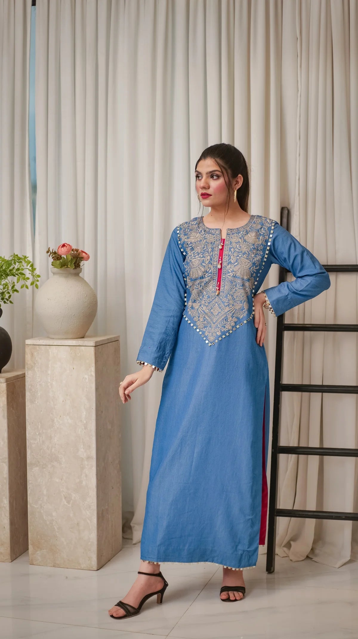 MSP 106 - Jeans Kaftan Shirt (1 Piece)