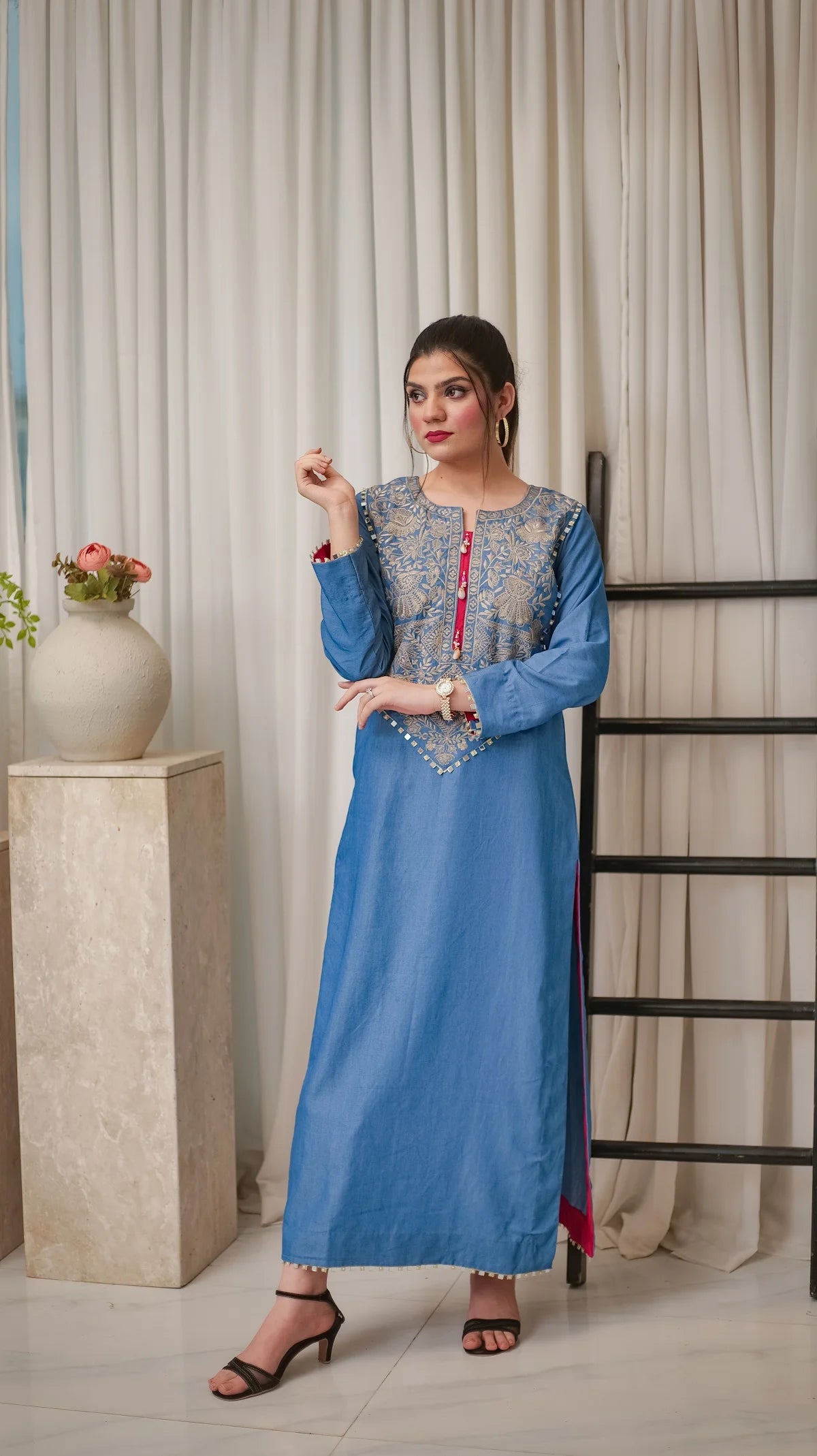 MSP 106 - Jeans Kaftan Shirt (1 Piece)