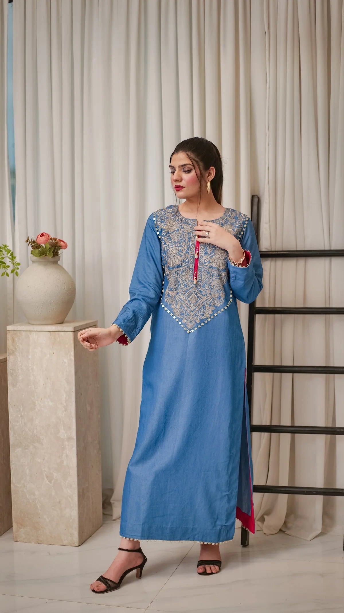MSP 106 - Jeans Kaftan Shirt (1 Piece)