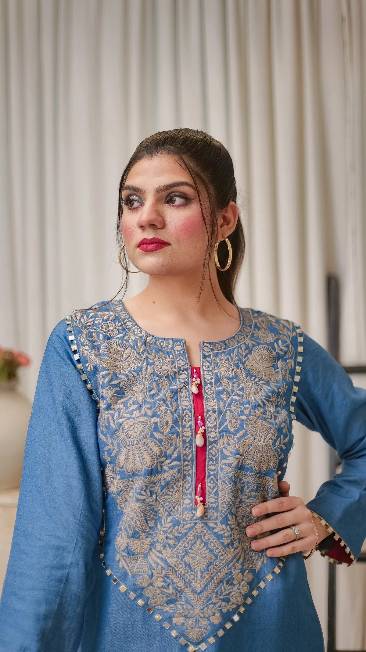 MSP 106 - Jeans Kaftan Shirt (1 Piece)