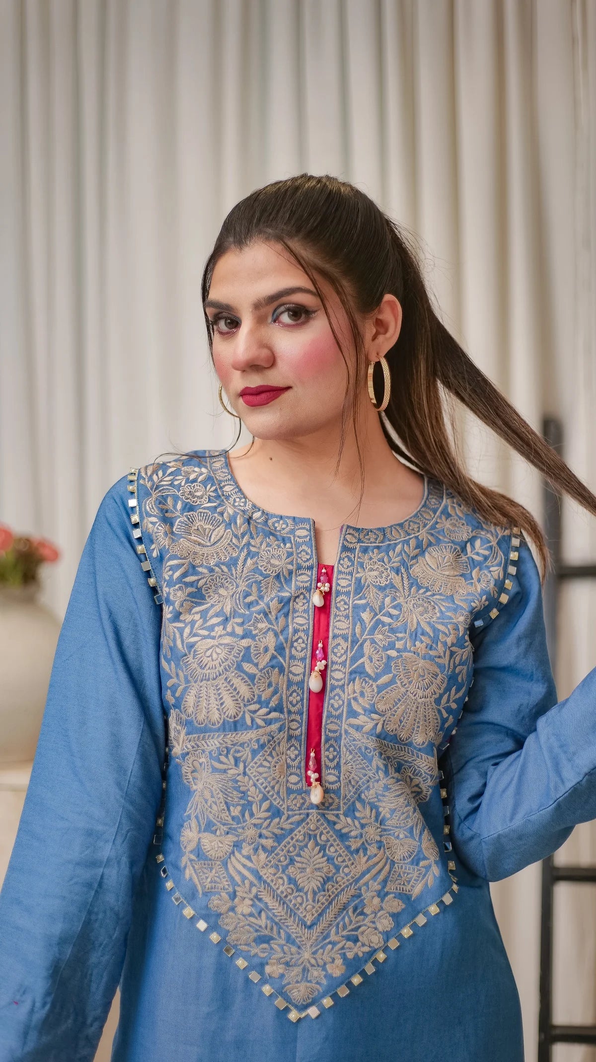 MSP 106 - Jeans Kaftan Shirt (1 Piece)