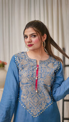 MSP 106 - Jeans Kaftan Shirt (1 Piece)