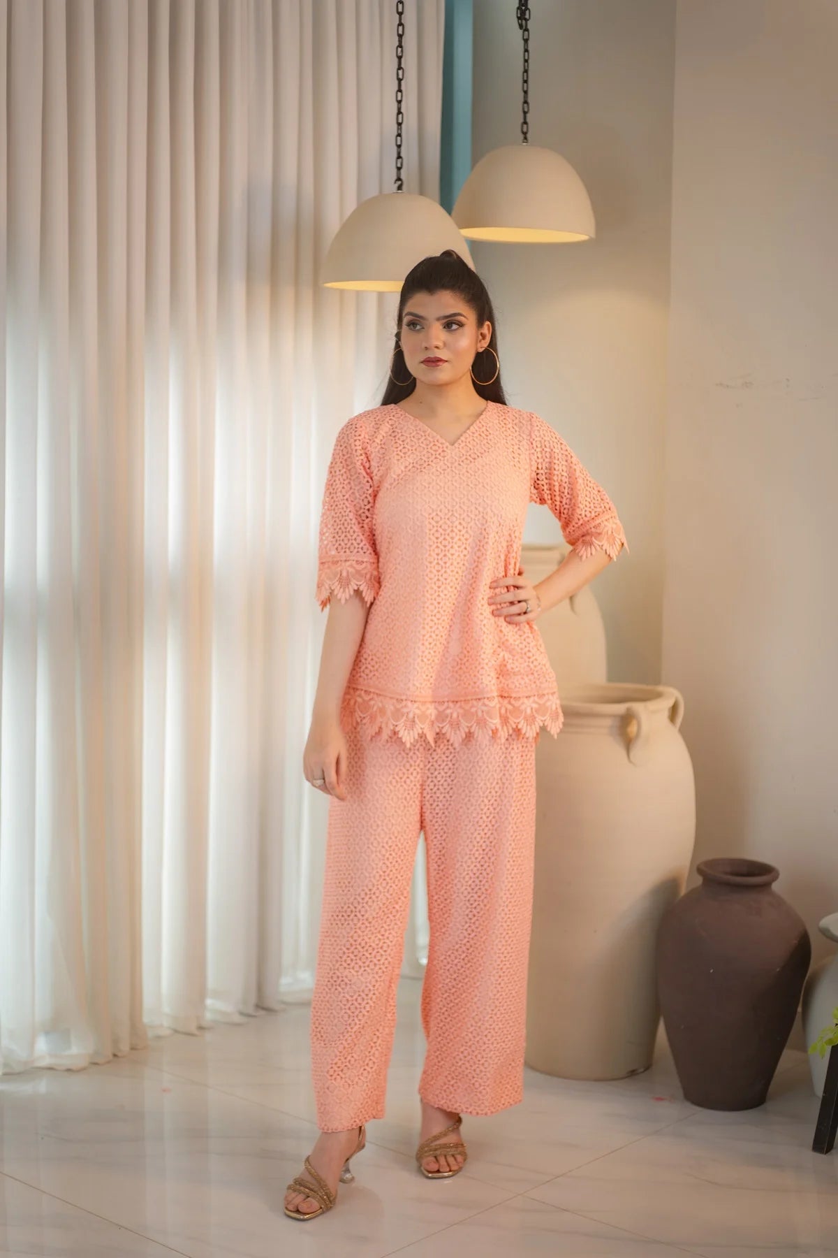 MSP 101 - Peach Dress 2 piece