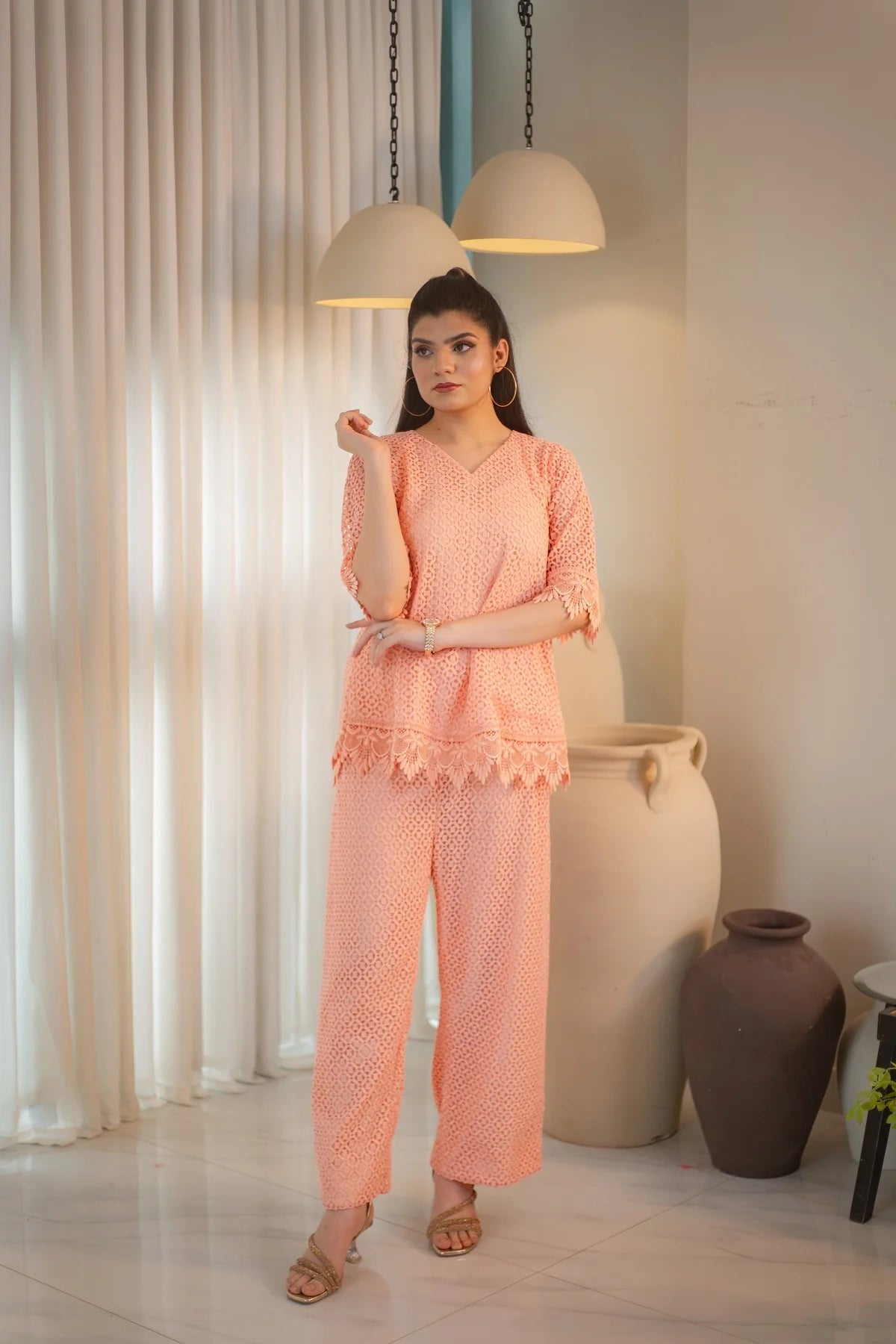 MSP 101 - Peach Dress 2 piece