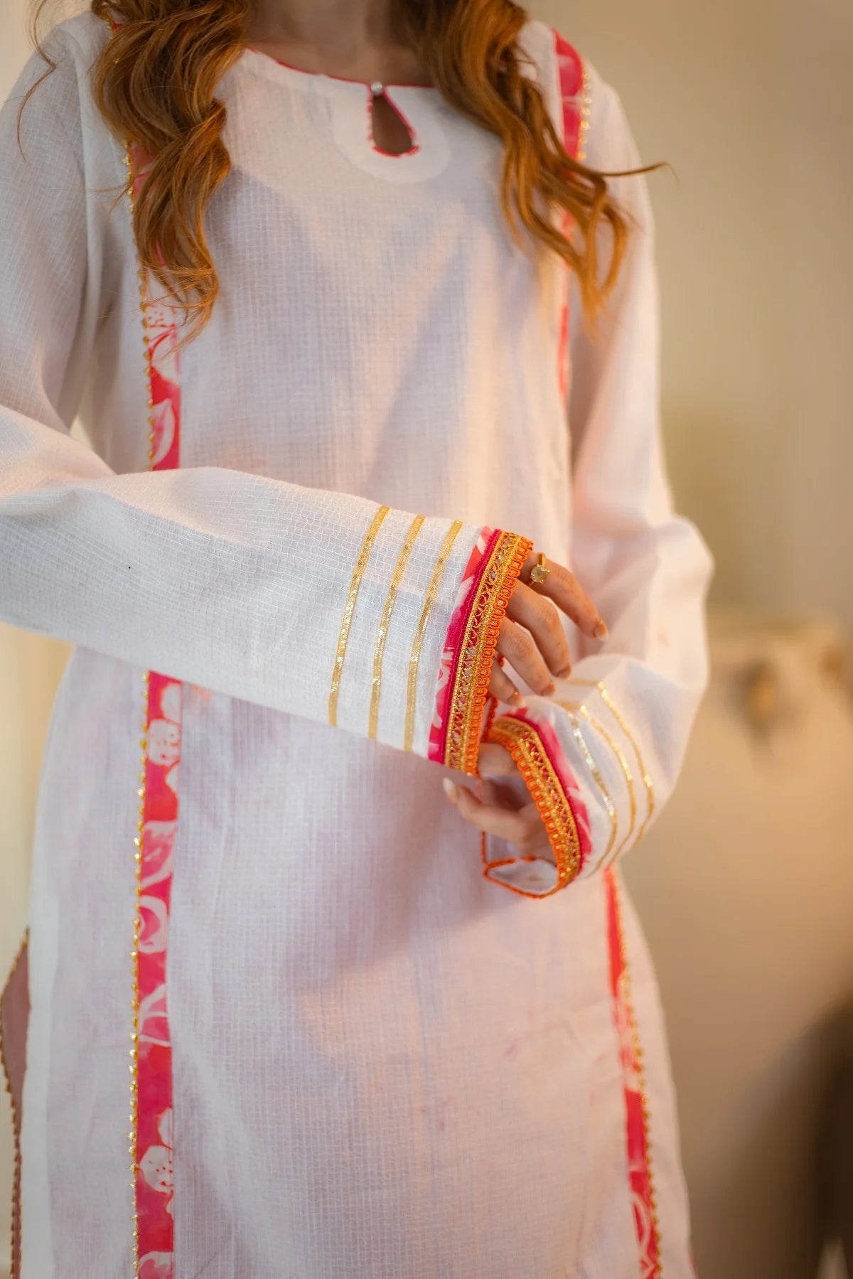 MSP 102 - Pink and Blue Lawn Ghara Suit