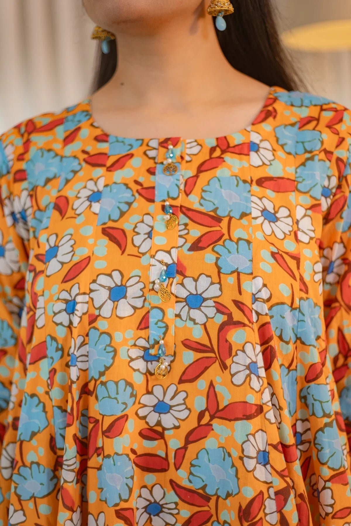 MSP 104 - Printed 8-Panel Lawn Frock