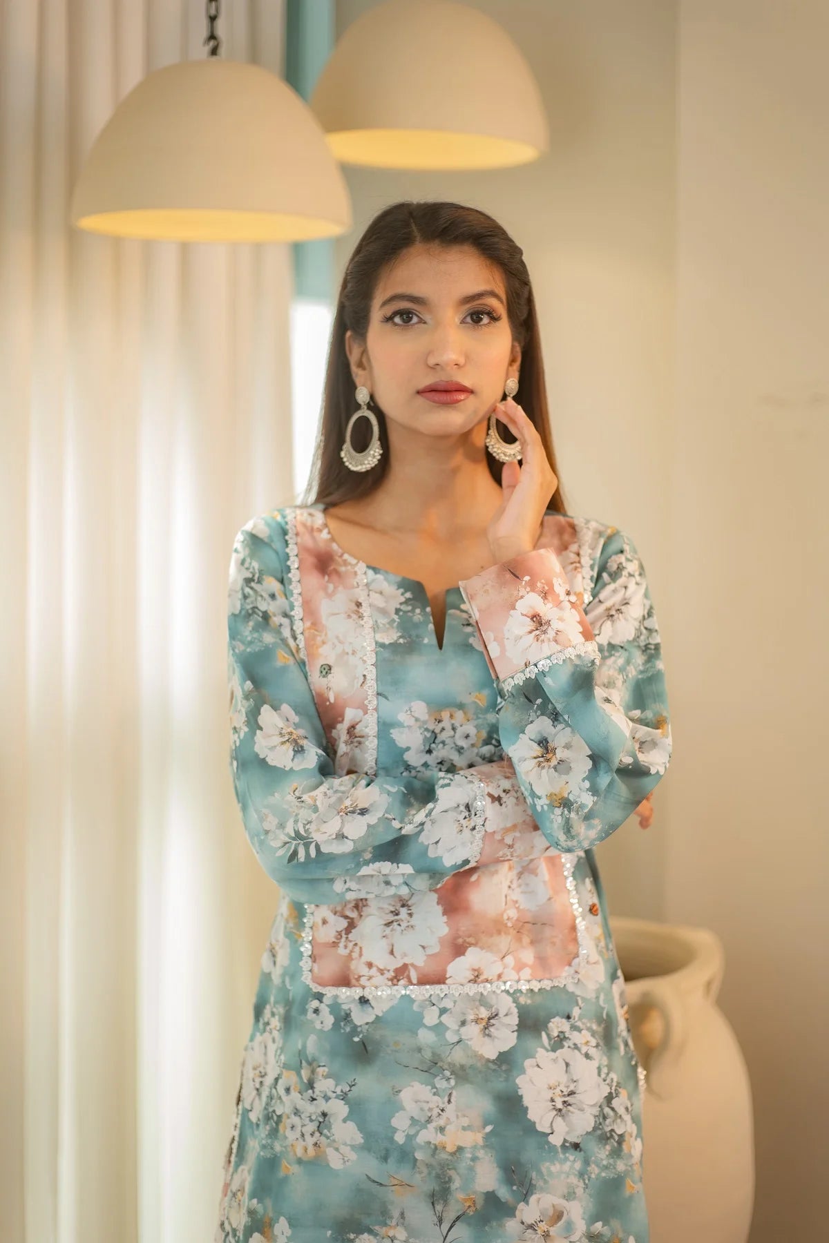 MSP 105 - Lawn Printed Farshi Shalwar Suit