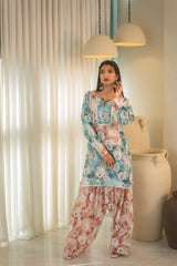 MSP 105 - Lawn Printed Farshi Shalwar Suit