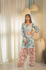 MSP 105 - Lawn Printed Farshi Shalwar Suit