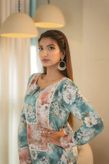 MSP 105 - Lawn Printed Farshi Shalwar Suit