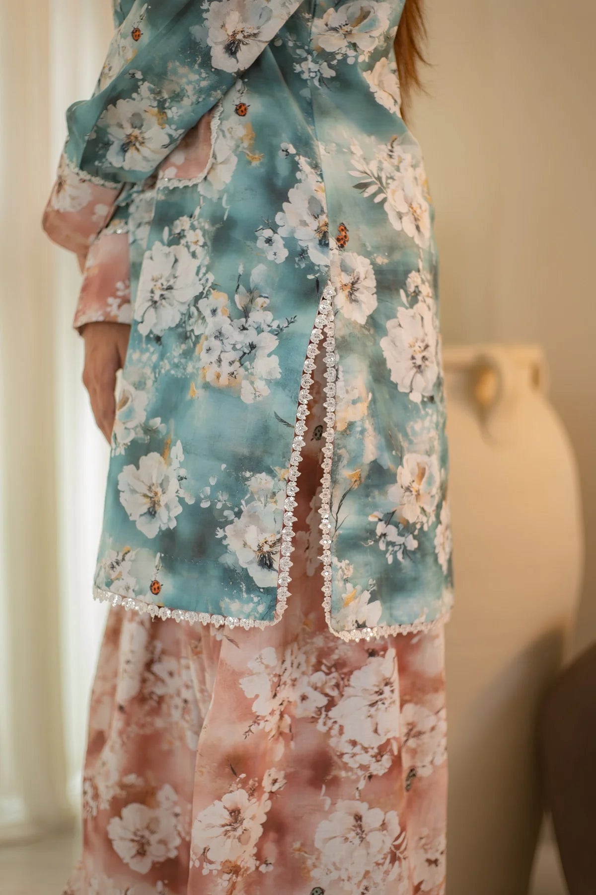 MSP 105 - Lawn Printed Farshi Shalwar Suit