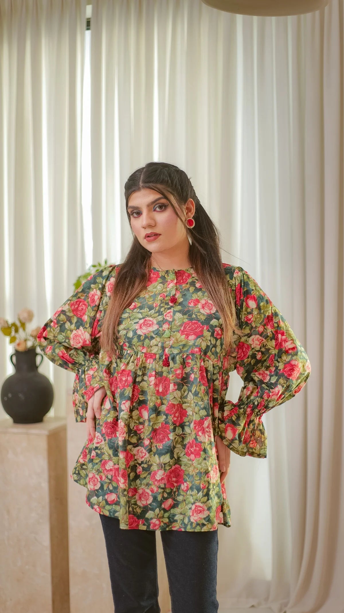 MSP 201 - Red and Green Kurti