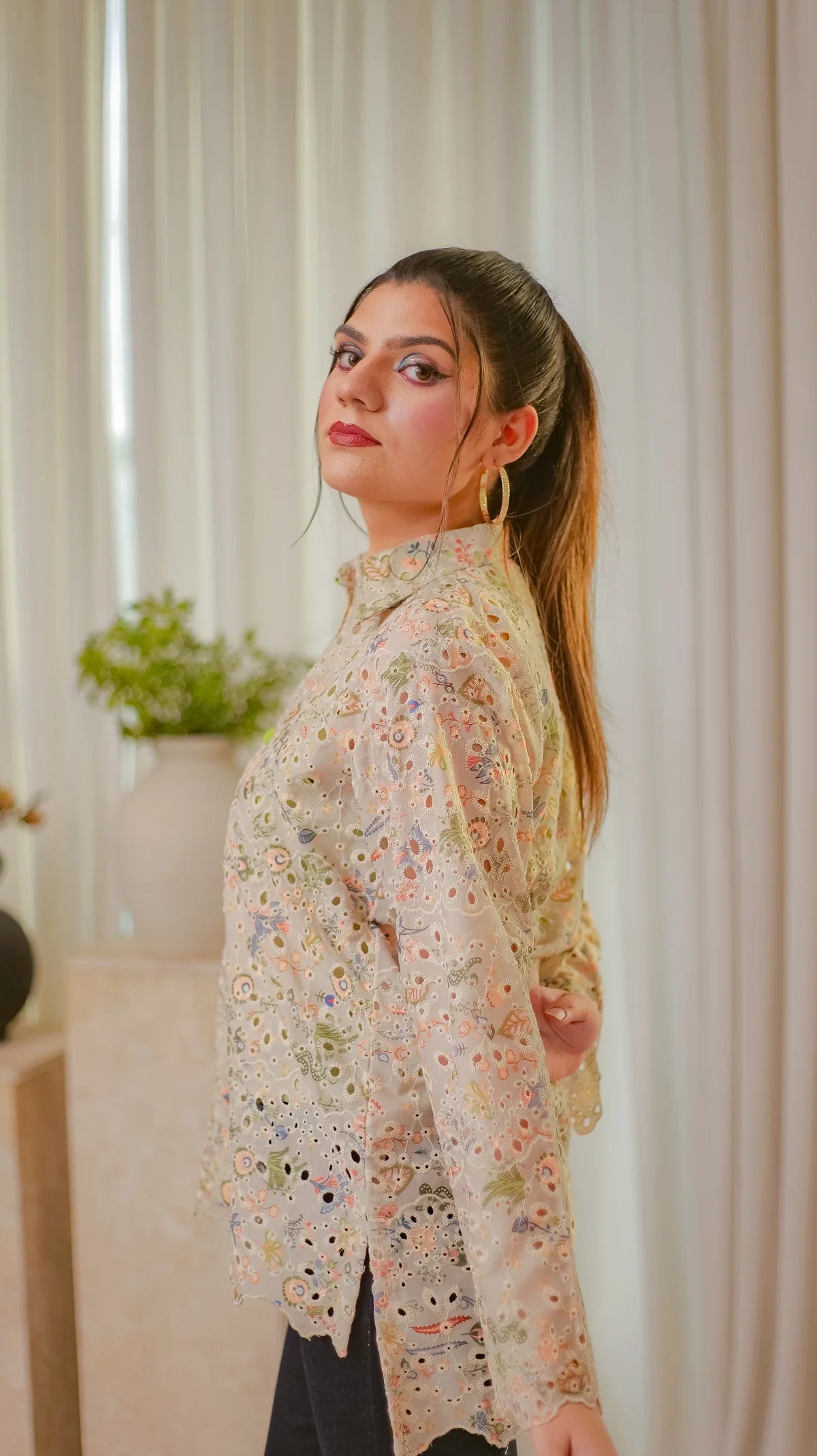 MSP 202 - Bottom-Down Chicken Kari Printed Shirt