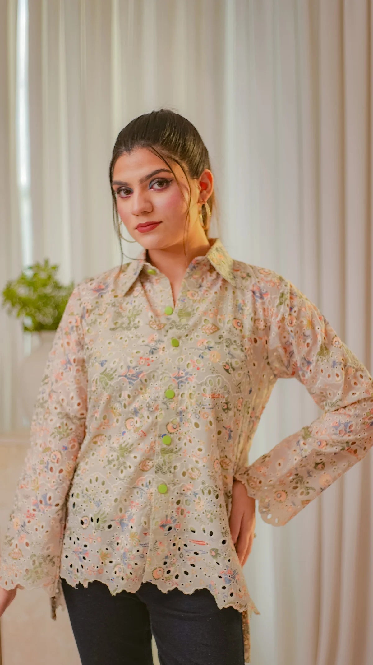 MSP 202 - Bottom-Down Chicken Kari Printed Shirt