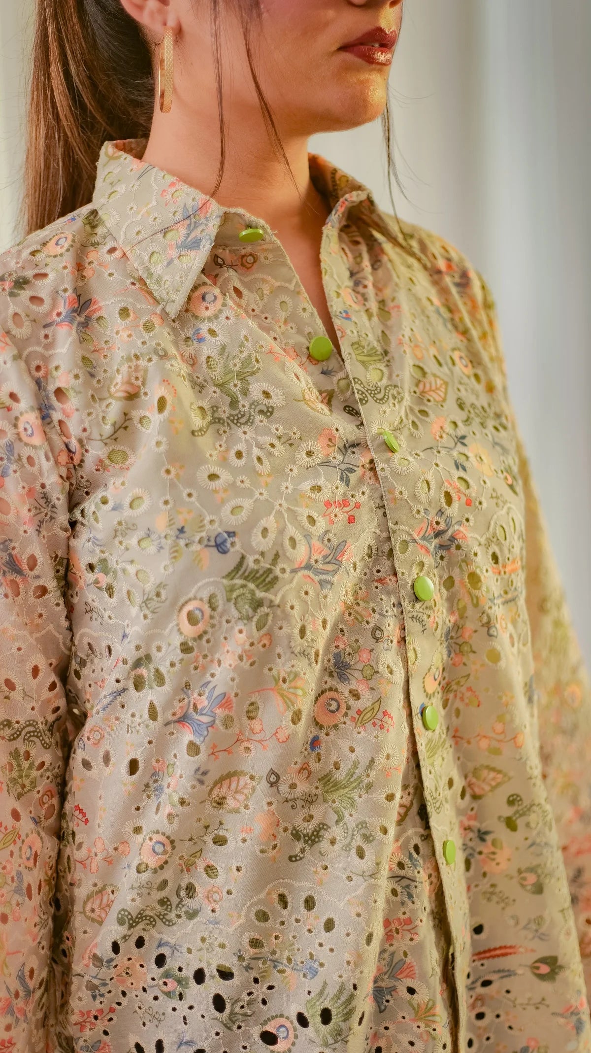 MSP 202 - Bottom-Down Chicken Kari Printed Shirt