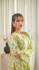 MSP 204 - Light Yellow and Green Kurti