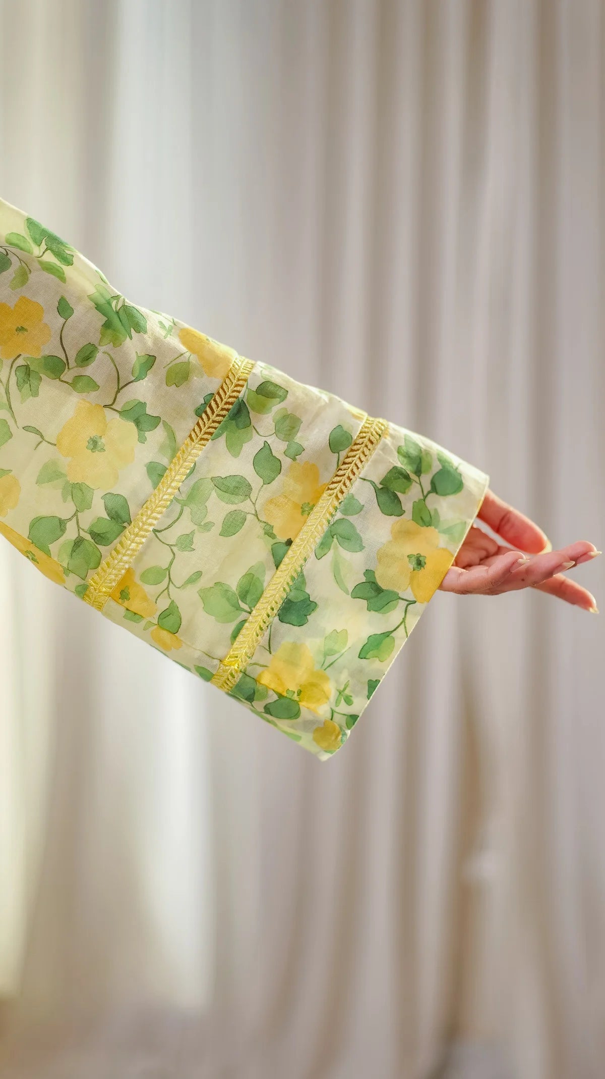 MSP 204 - Light Yellow and Green Kurti