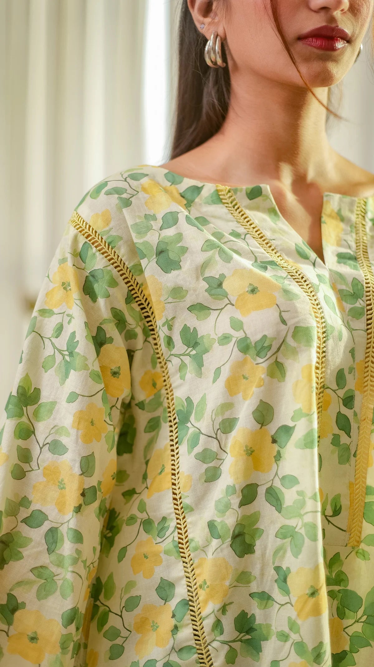 MSP 204 - Light Yellow and Green Kurti