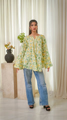MSP 204 - Light Yellow and Green Kurti
