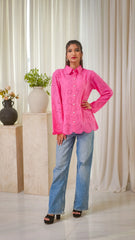 MSP 205 - Bottom-Down Pink Chicken Kari Shirt