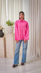 MSP 205 - Bottom-Down Pink Chicken Kari Shirt