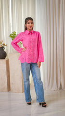 MSP 205 - Bottom-Down Pink Chicken Kari Shirt