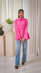 MSP 205 - Bottom-Down Pink Chicken Kari Shirt