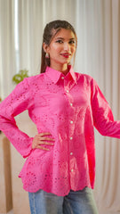 MSP 205 - Bottom-Down Pink Chicken Kari Shirt