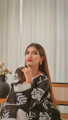 MSP 206 - Black and White 2-Piece Embroidered Set