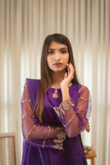 MSP 302 - Purple Shot Silk 2-Piece Outfit