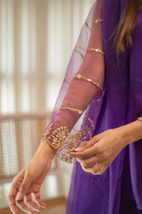 MSP 302 - Purple Shot Silk 2-Piece Outfit