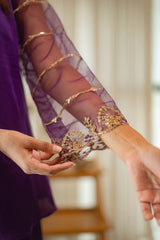 MSP 302 - Purple Shot Silk 2-Piece Outfit