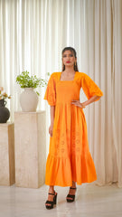 MSP 303 - Yellow Cotton Chicken Kaari 2-Piece Outfit